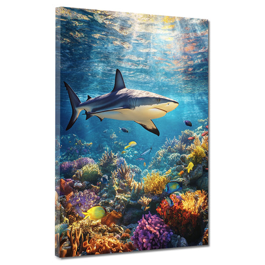 Squalo in oceano tropicale quadro