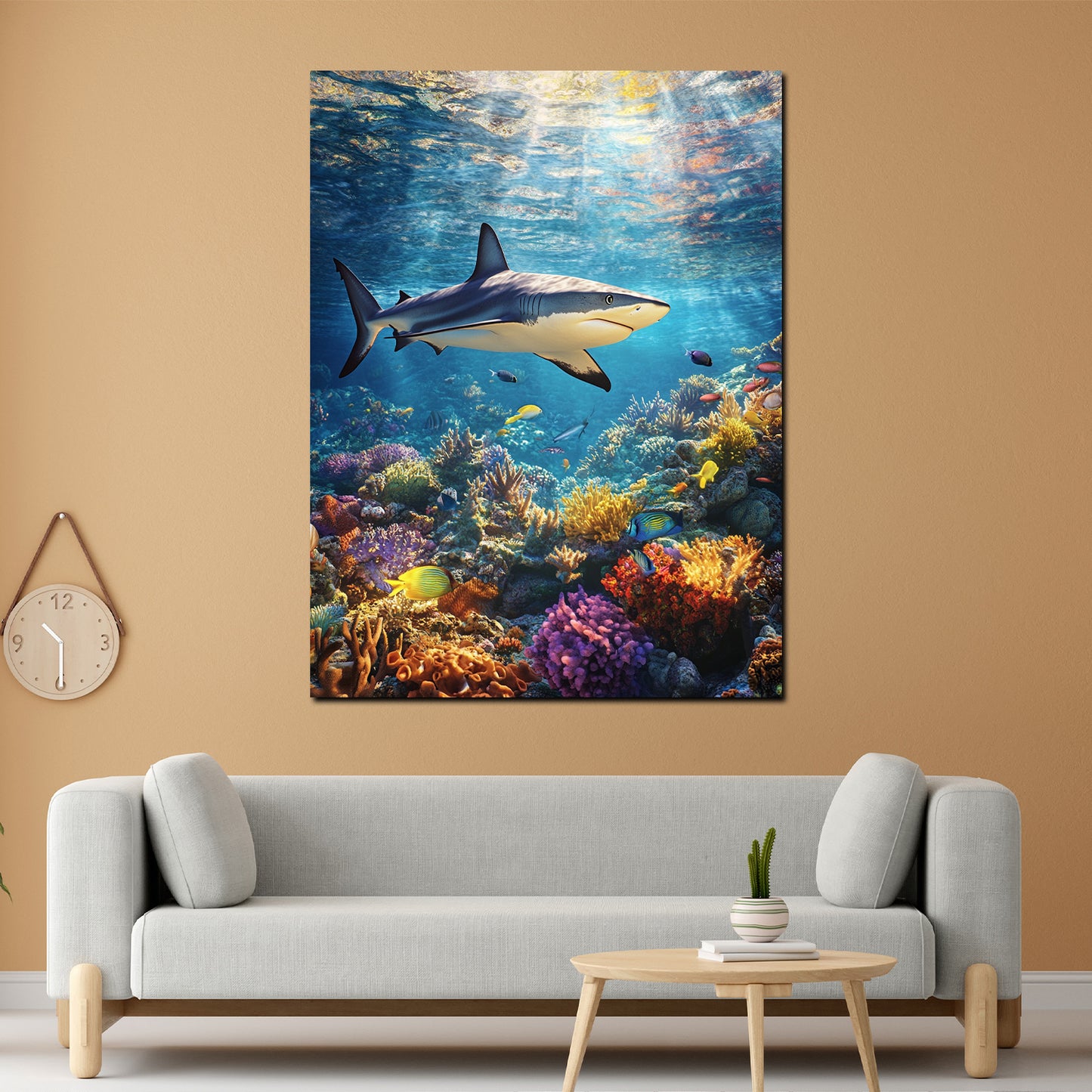 Squalo in oceano tropicale quadro