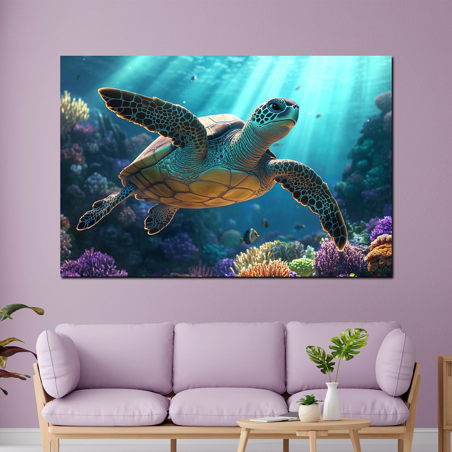 Tartaruga oceano luce marina quadro