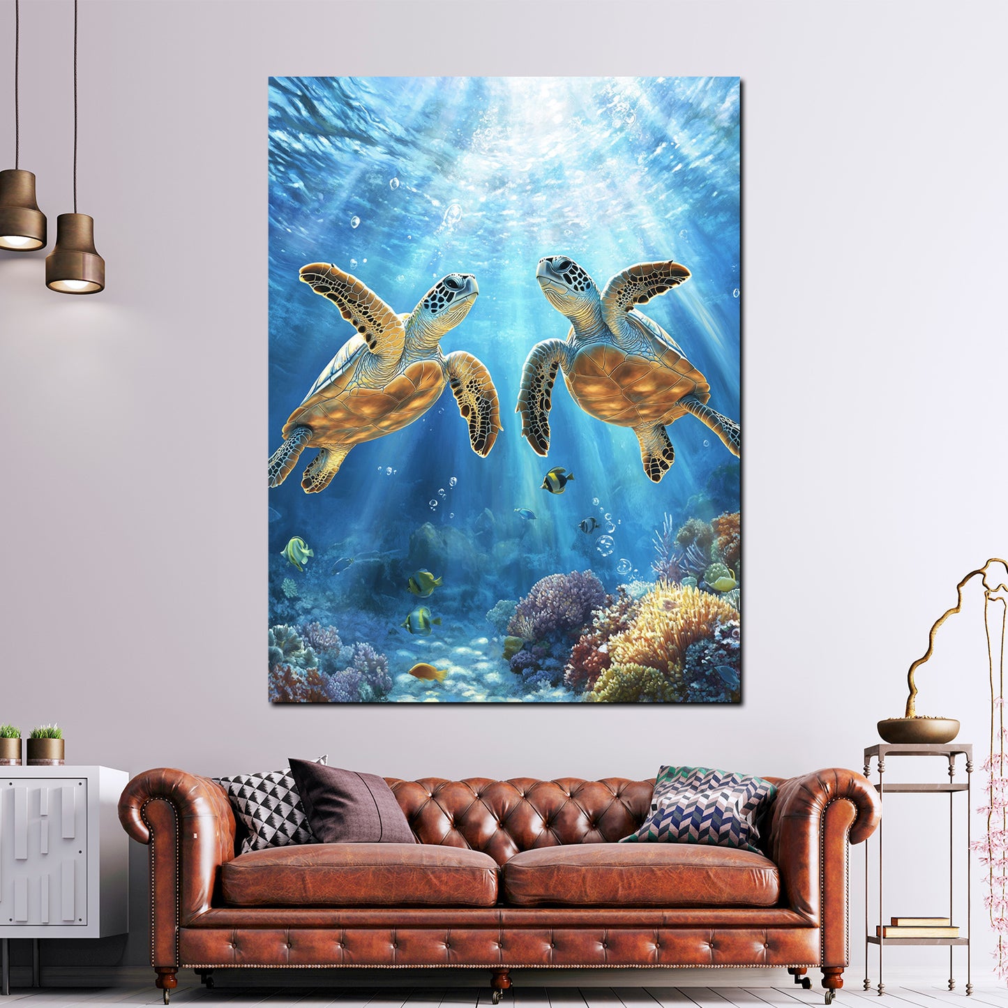 Tartarughe marine oceano quadro