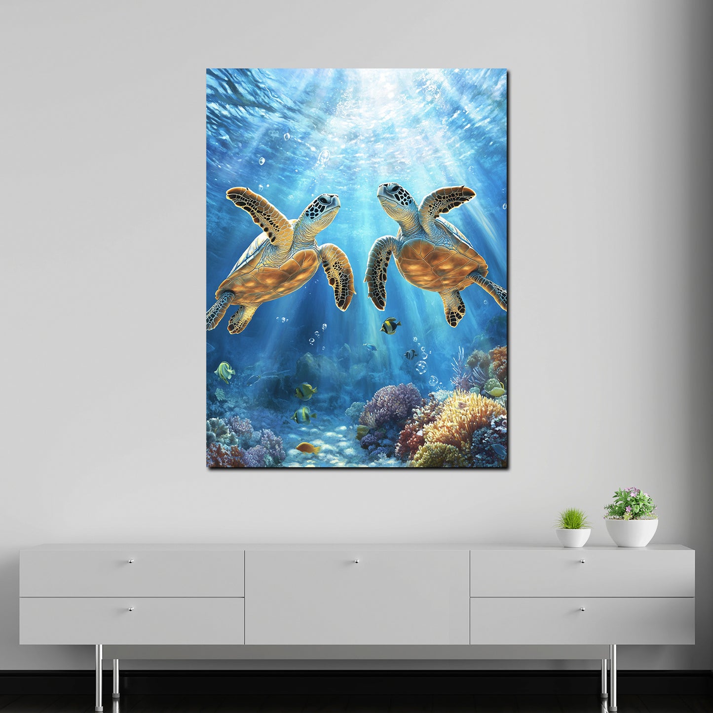 Tartarughe marine oceano quadro