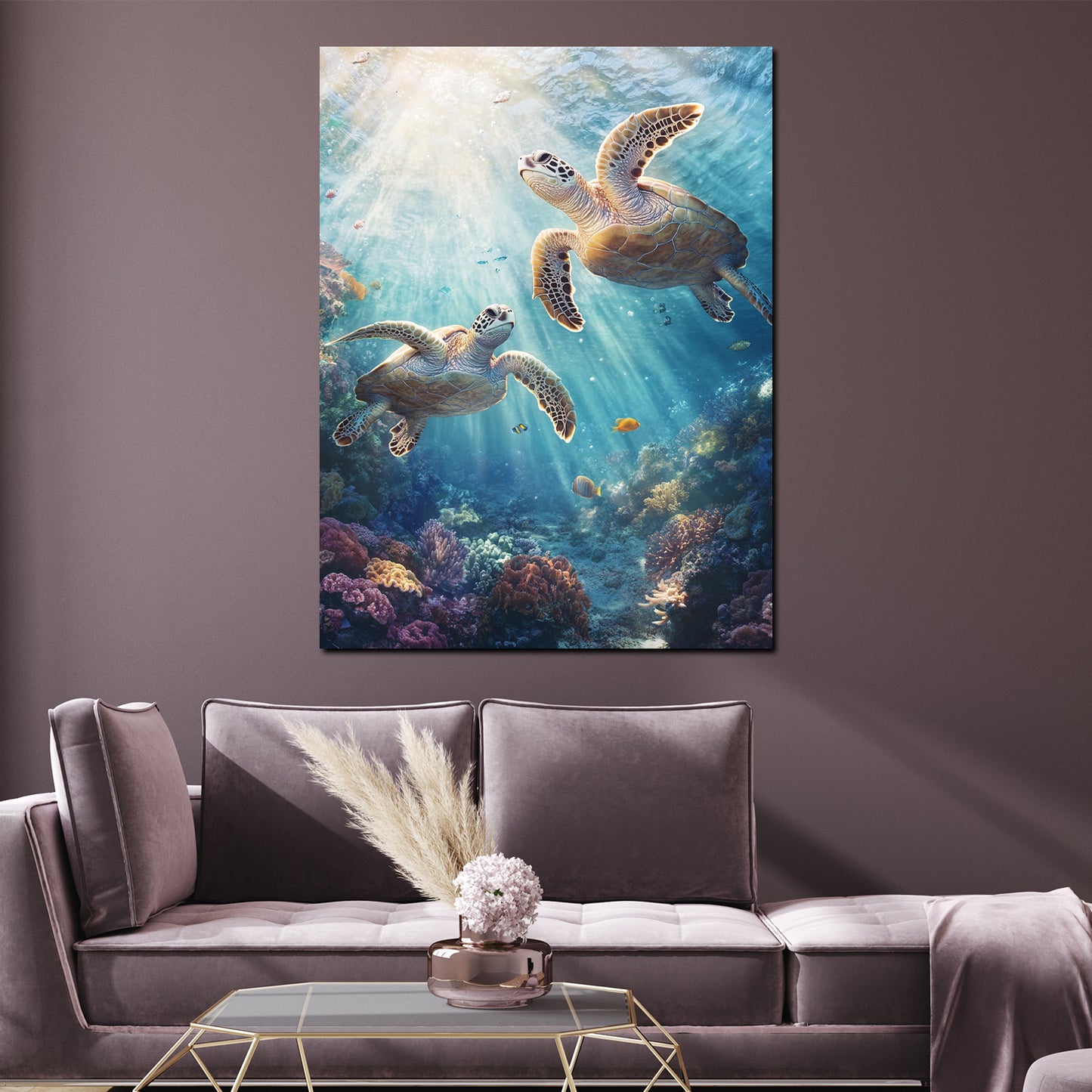 Tartarughe tropicali oceano quadro