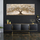 Albero paesaggio natura foglie dorate arte panoramica elegante quadro