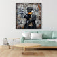 Anatra gangster street art in stile contemporaneo quadro