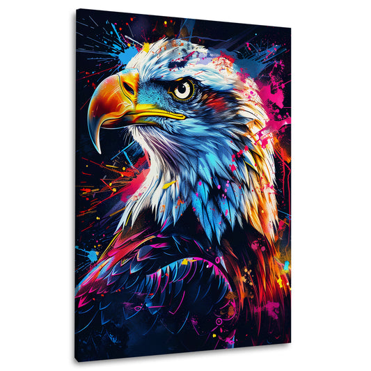 Aquila Pop Art ritratto rapace colori forti dinamico quadro