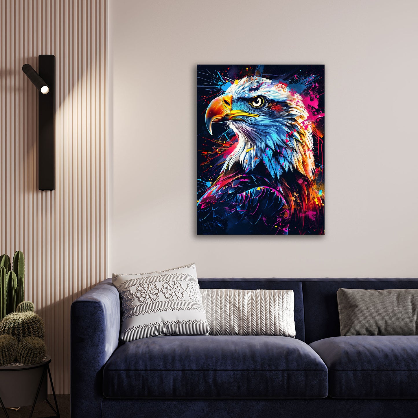 Aquila Pop Art ritratto rapace colori forti dinamico quadro