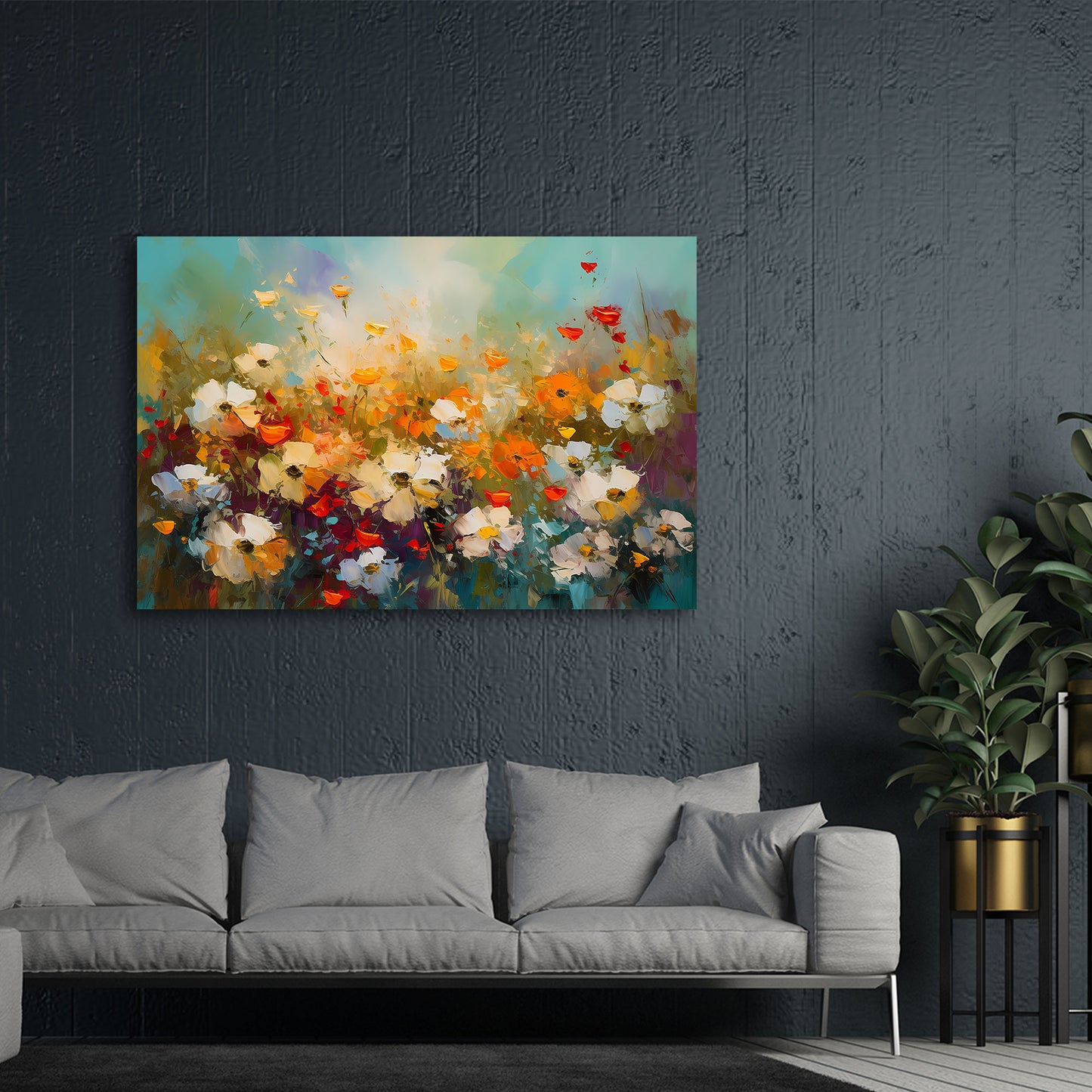 Arte floreale astratta con leggerezza ed emozione quadro