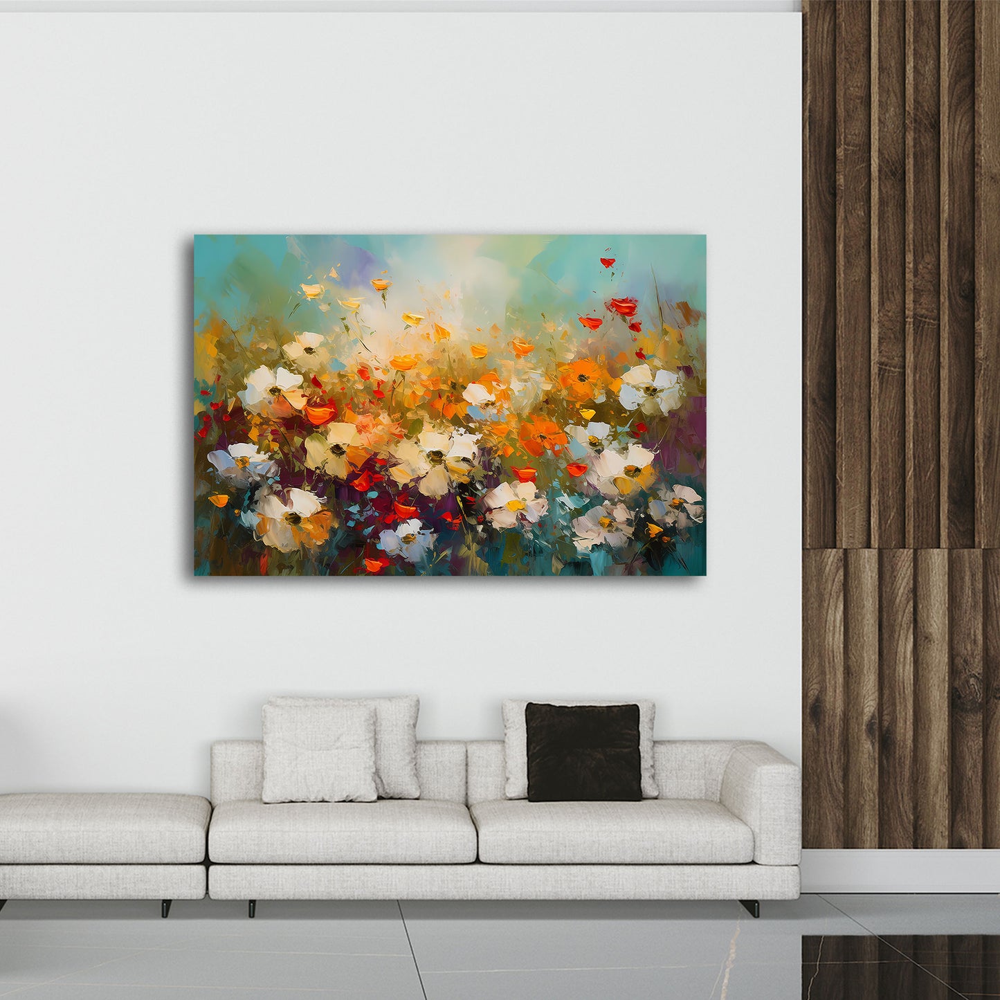 Arte floreale astratta con leggerezza ed emozione quadro