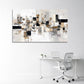 Astratta Città geometrica colori neutri moderno quadro