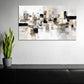 Astratta Città geometrica colori neutri moderno quadro