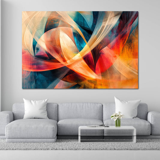 Astratta colori luminosi linee fluide quadro