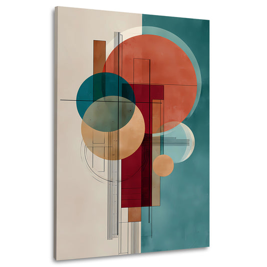 Astratta minimalista cerchi geometria colori quadro