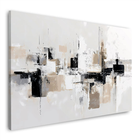 Astratta minimalista forme strutturate toni neutri quadro