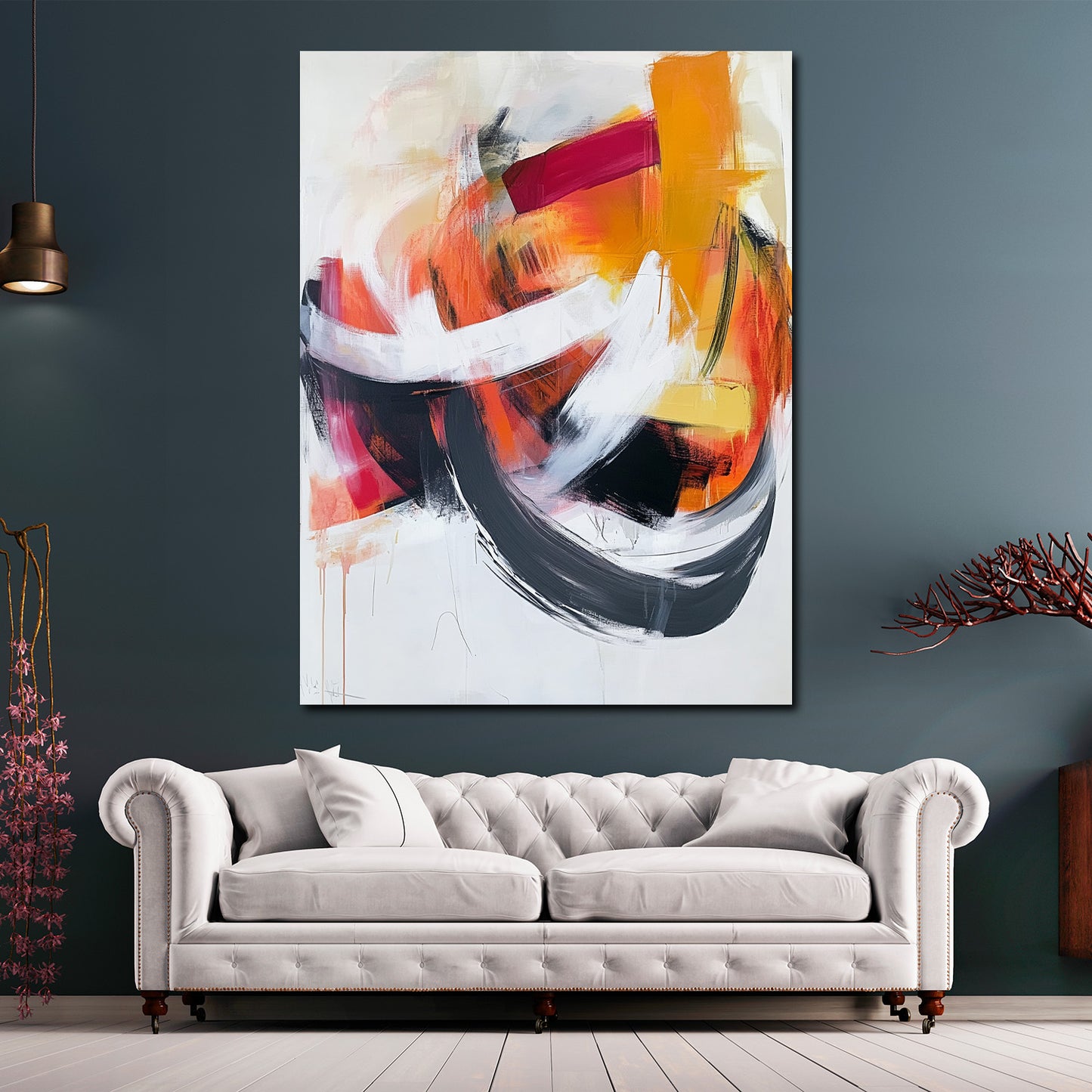 Astratto moderno forme in movimento quadro