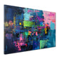 Astratto colori neon forme vivaci quadro