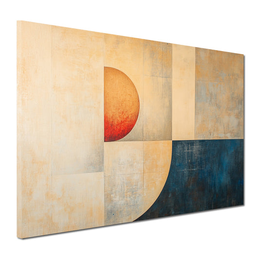 Astratto geometria moderna cerchio colori caldi quadro