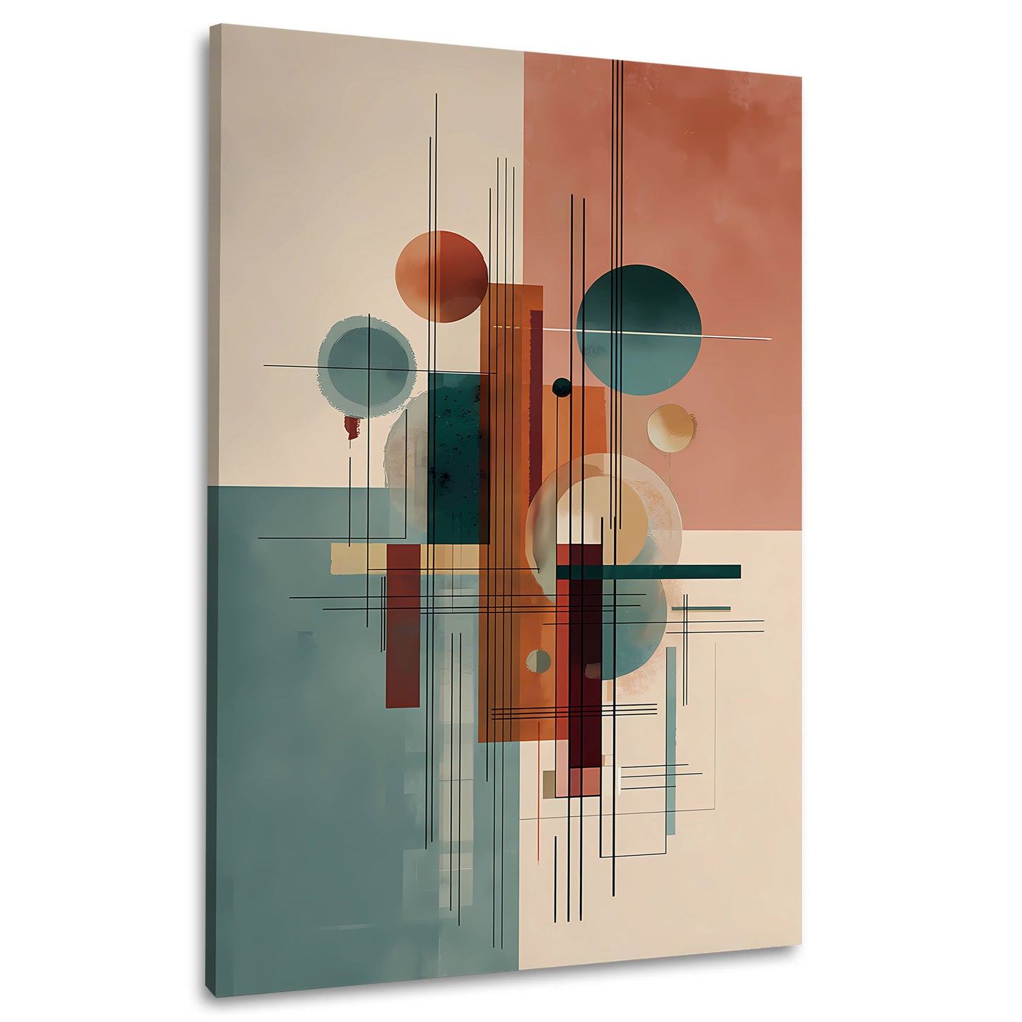 Astratto geometrico cerchi linee quadro