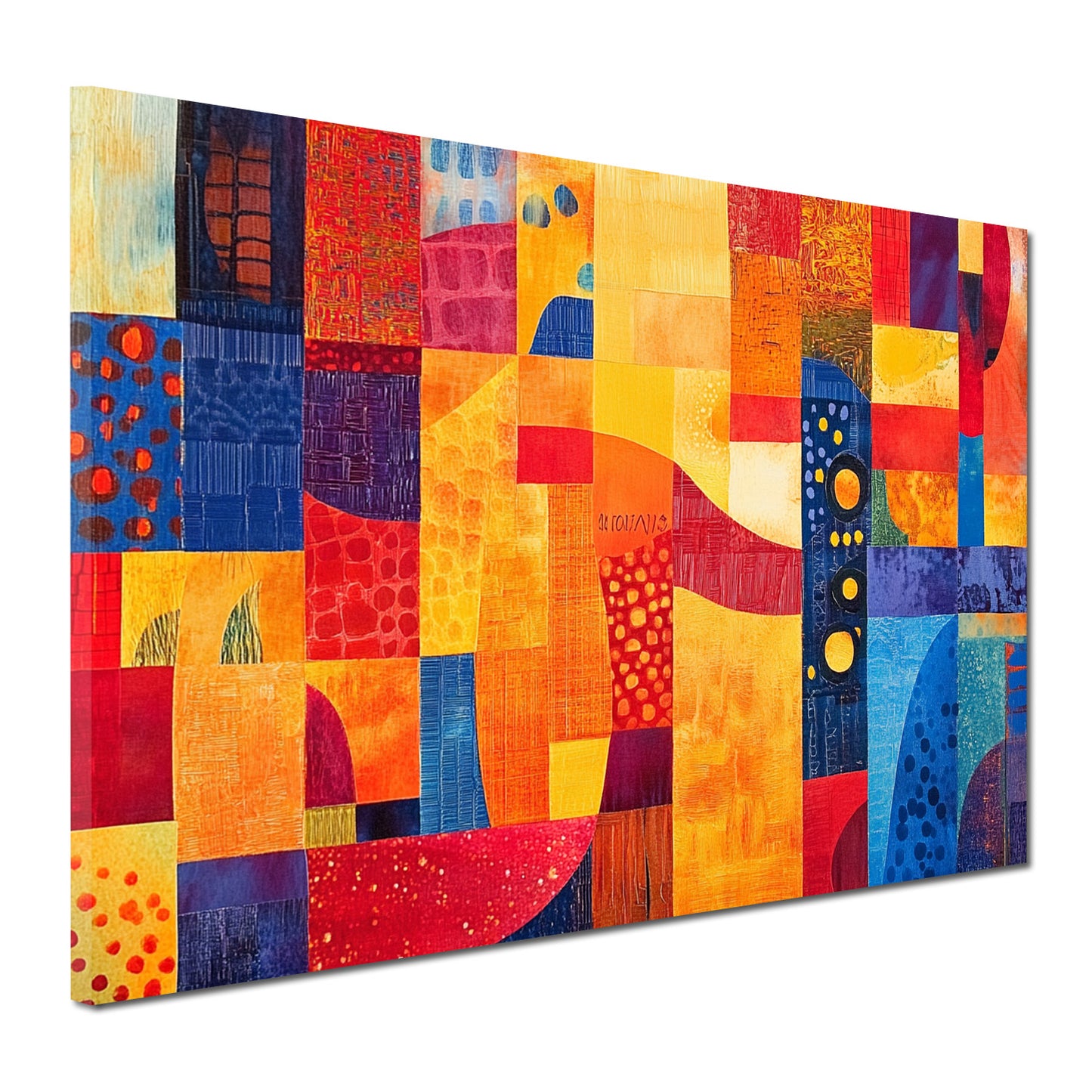 Astratto geometrie colorate motivi vivaci quadro