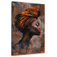 Astratto ritratto donna africana profilo labbra rosse quadro