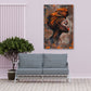 Astratto ritratto donna africana profilo labbra rosse quadro