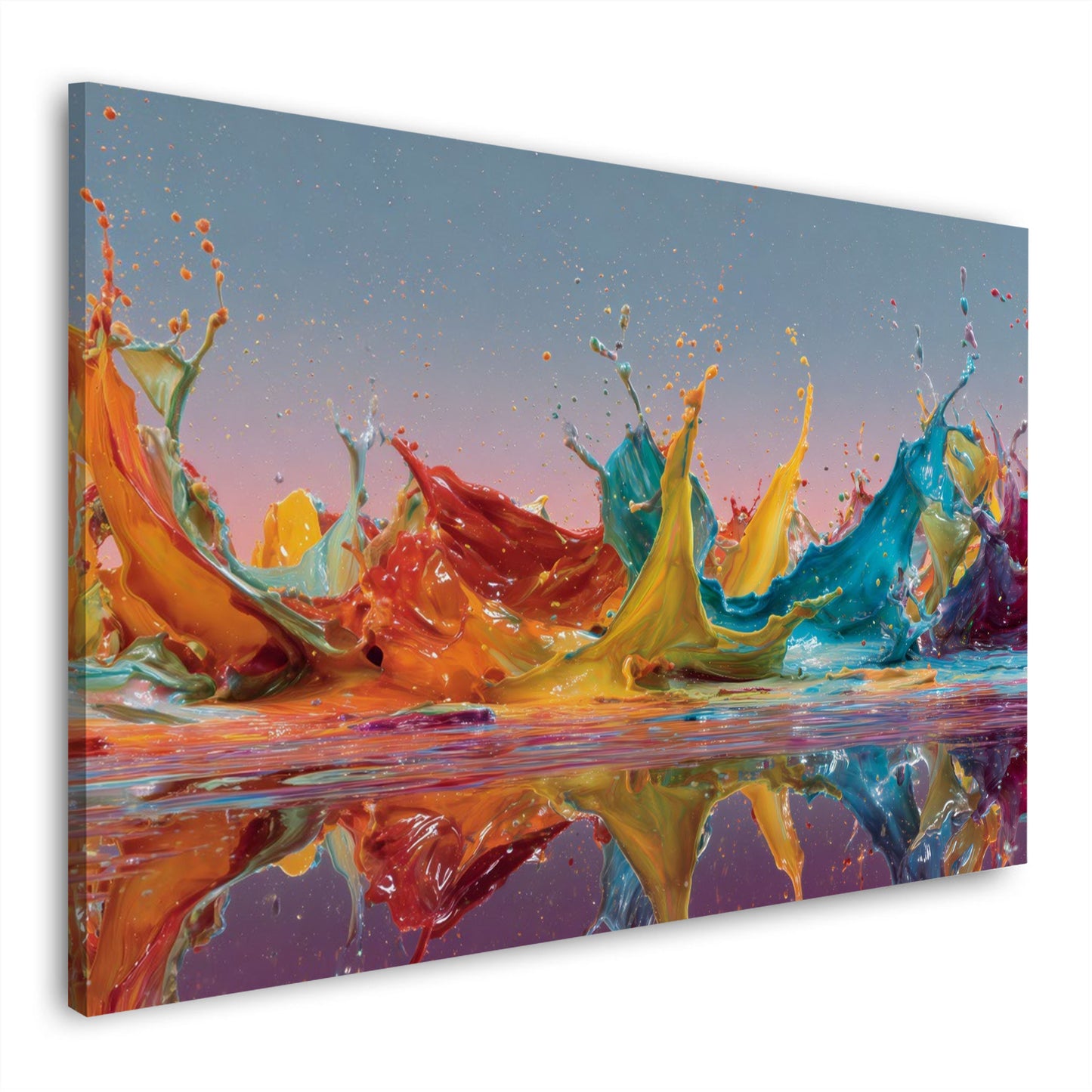 Astratto schizzi di colore onde fluide riflesso dinamico arte quadro