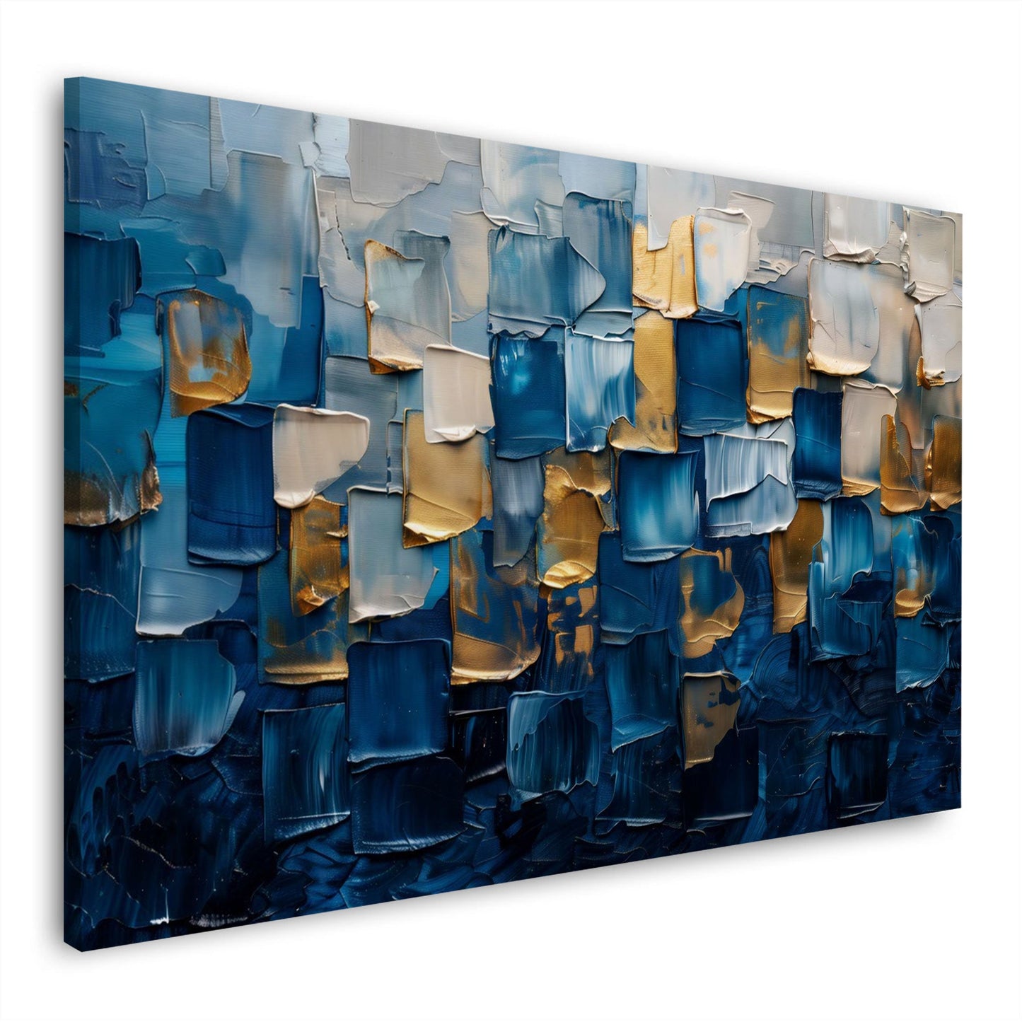 Astrazione oro dipinto moderno dai colori vivaci quadro