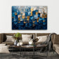 Astrazione oro dipinto moderno dai colori vivaci quadro