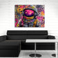 Astronauta pop art street art colori neon spazio moderna quadro