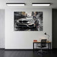 Auto BMW argento dinamico città moderna quadro