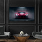 Auto sportiva Ferrari rossa in primo piano motivazionale quadro