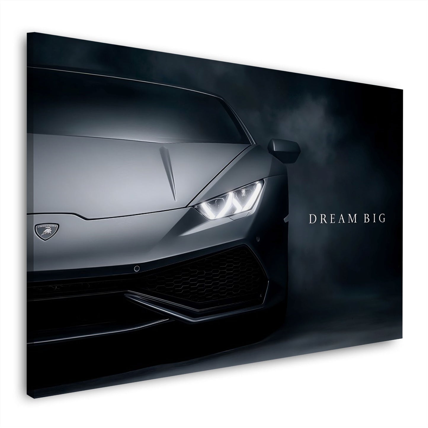 Auto sportiva parte anteriore al buio motivazione Dream Big quadro