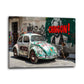 Auto vintage messicana con graffiti murali quadro