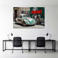 Auto vintage messicana con graffiti murali quadro