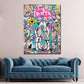 Quadro Life is Beautiful Graffiti appeso in soggiorno