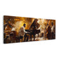 Band jazz pianoforte contrabbasso batteria arte quadro