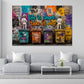 Banksy street art putti pop art quadro in soggiorno