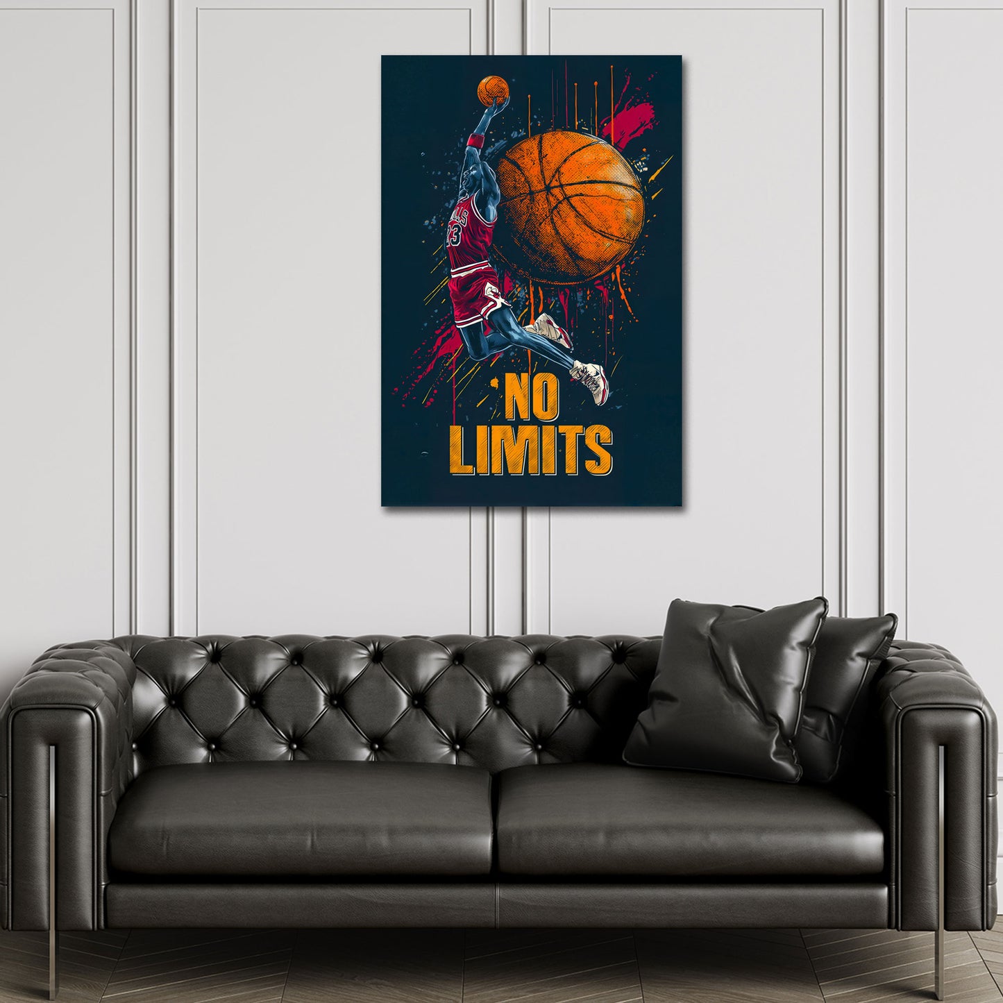Basket schiacciata in movimento motivazione pop art quadro
