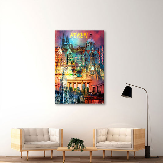 Berlino arte pop monumenti architettura città immaginaria quadro