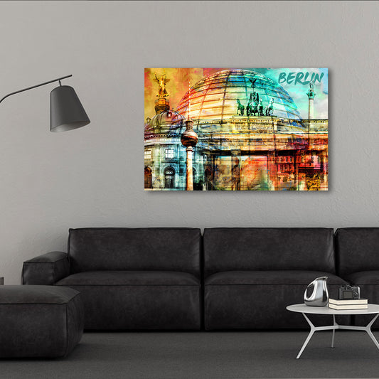 Berlino monumenti famosi architettura colori vivaci quadro