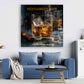 Bicchiere whisky sigaro atmosfera elegante quadro