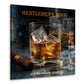 Bicchiere whisky sigaro atmosfera elegante quadro