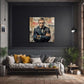 Bond in missione tra scritte graffiti in stile Street Art quadro