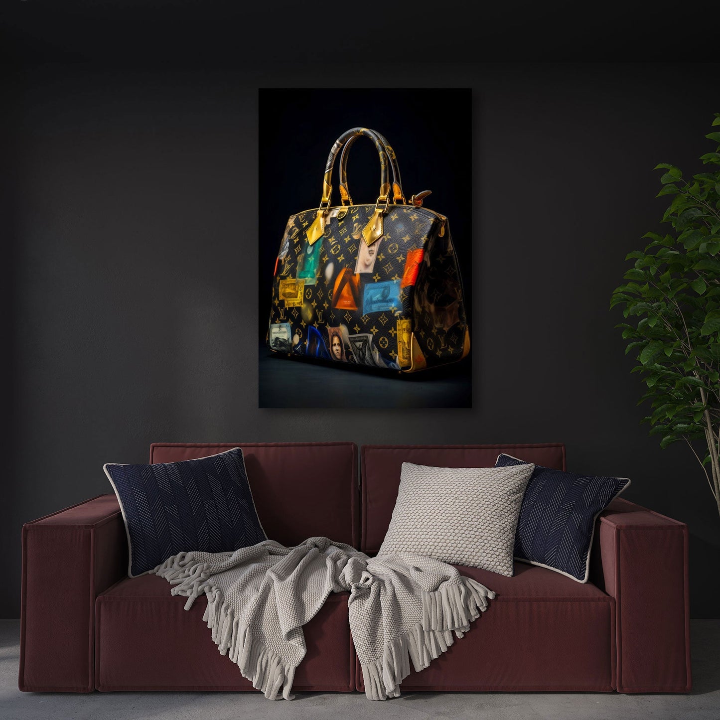 Borsa di lusso graffiti con effetto visivo unico quadro