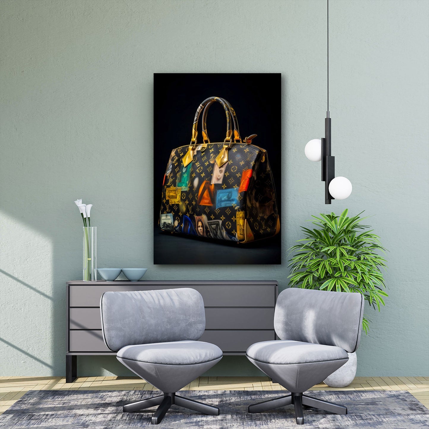 Borsa di lusso graffiti con effetto visivo unico quadro