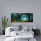 Bosco fatato con arco di alberi e luce magica panorama quadro