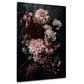 Bouquet di dalie rosa su sfondo scuro elegante quadro