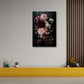 Quadro dalie rosa eleganti in soggiorno