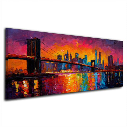 Brooklyn Bridge al tramonto panorama quadro