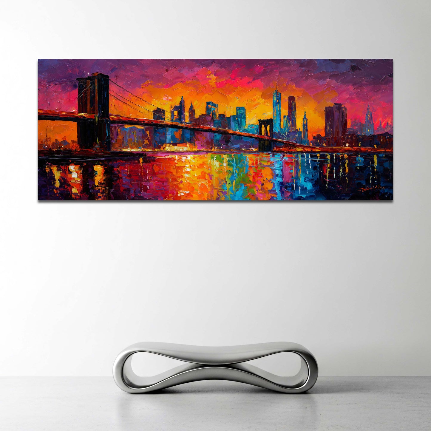 Brooklyn Bridge al tramonto panorama quadro