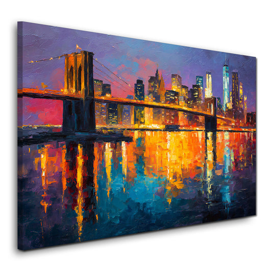 Brooklyn Bridge e skyline di New York quadro